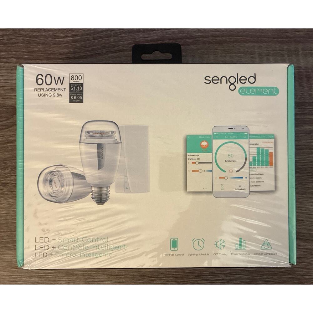 Sengled Element (60W A19 KIT) W' HUB Dimmable LED Light Bulb White New Sealed